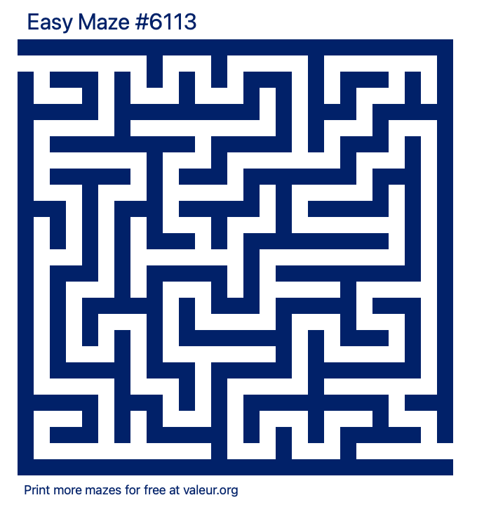 Free Printable Easy Maze number 6113