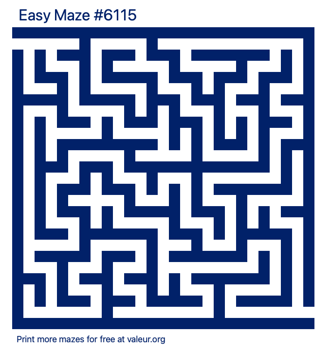 Free Printable Easy Maze number 6115