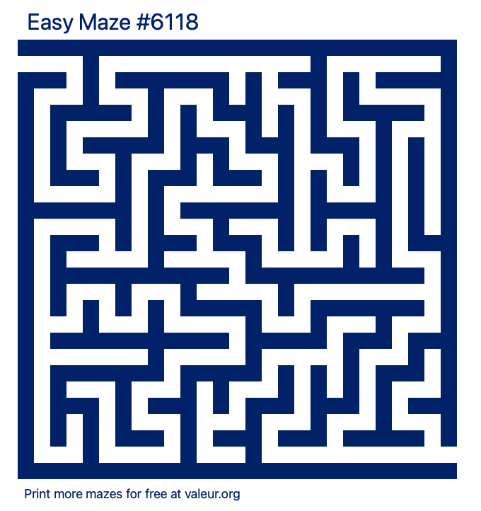 Free Printable Easy Maze number 6118