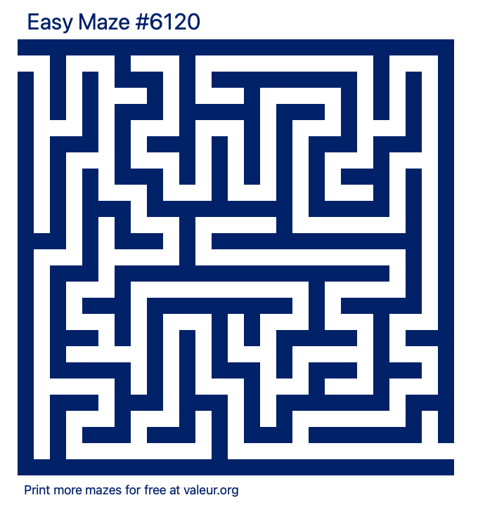 Free Printable Easy Maze number 6120