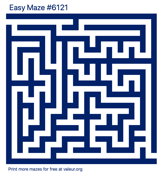 Free Printable Easy Maze number 6121