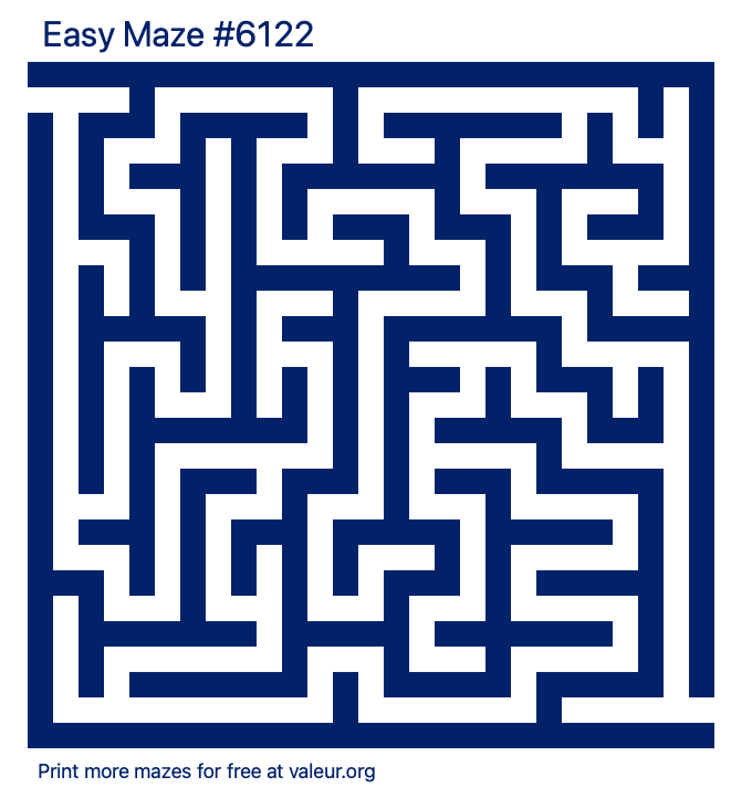 Free Printable Easy Maze number 6122