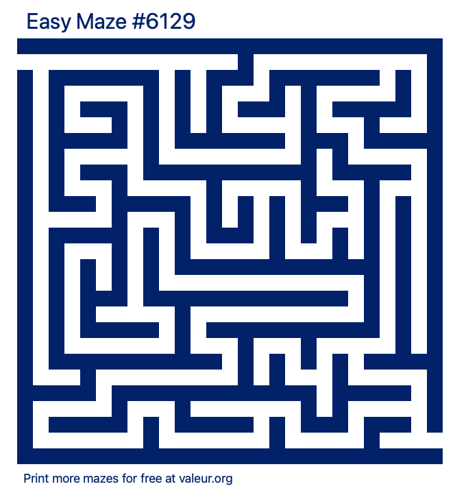 Free Printable Easy Maze number 6129