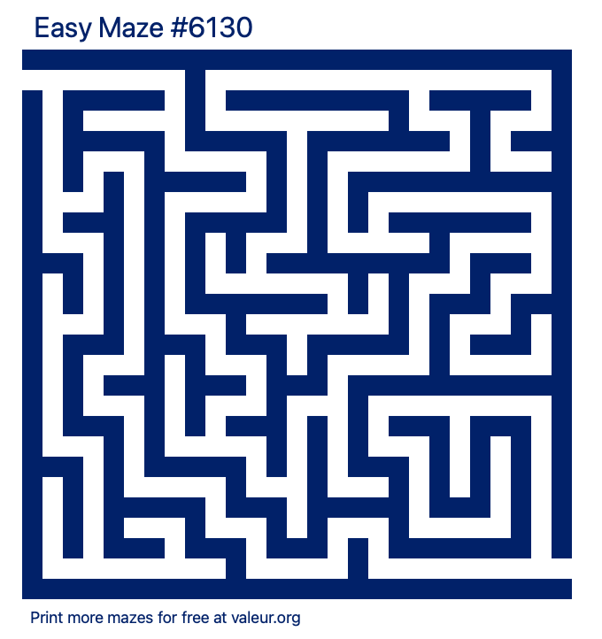 Free Printable Easy Maze number 6130