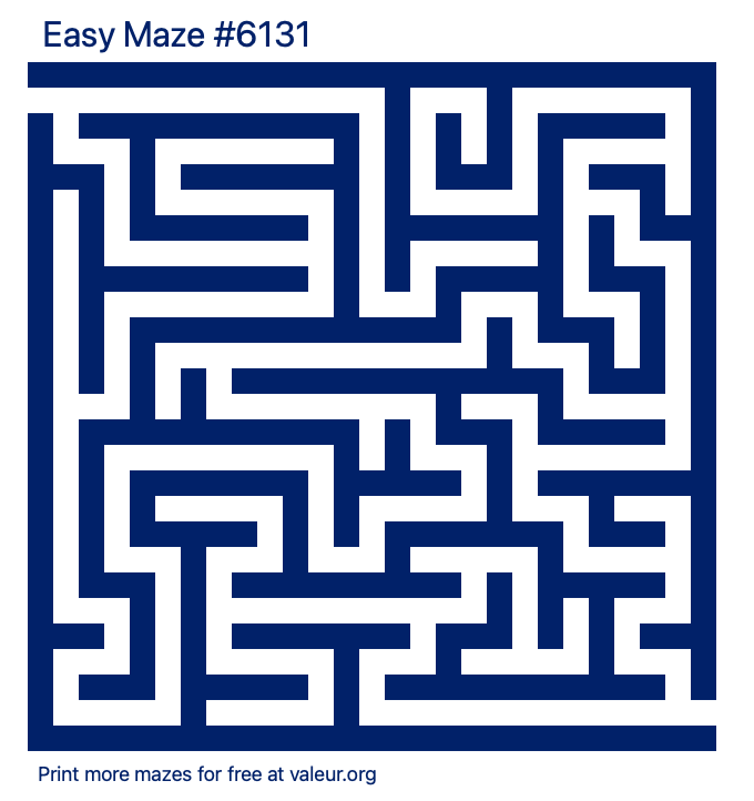 Free Printable Easy Maze number 6131