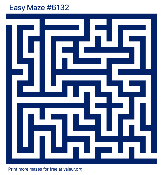 Free Printable Easy Maze number 6132