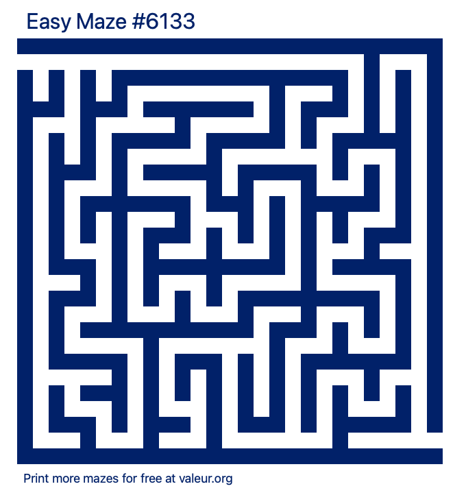 Free Printable Easy Maze number 6133