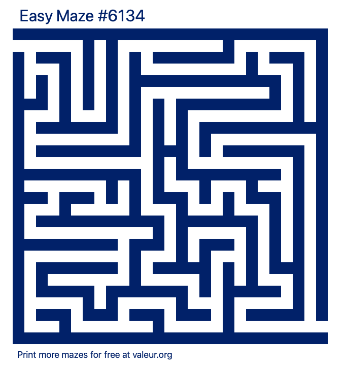 Free Printable Easy Maze number 6134