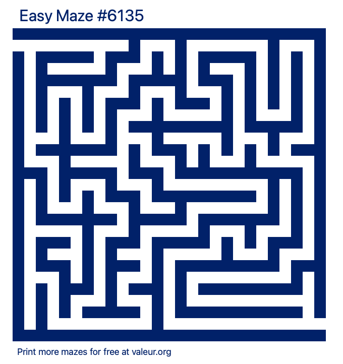 Free Printable Easy Maze number 6135