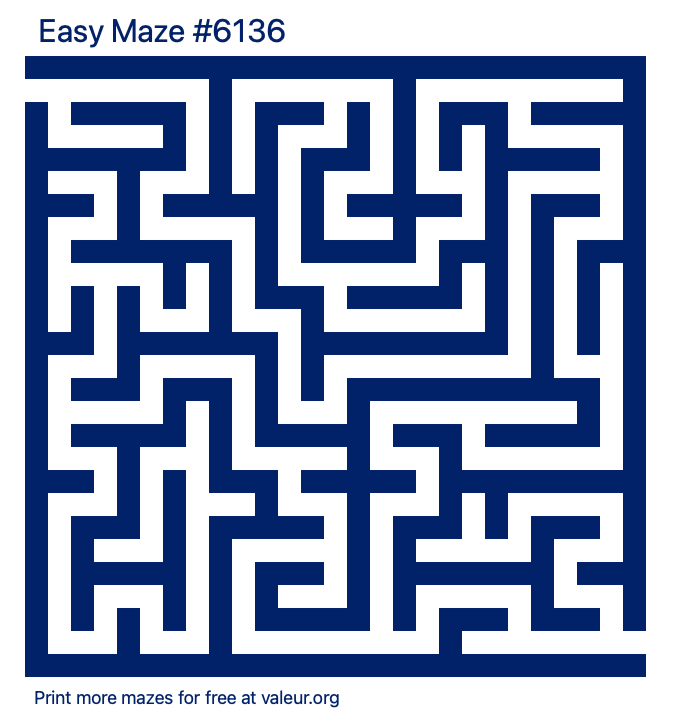 Free Printable Easy Maze number 6136