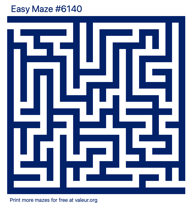 Free Printable Easy Maze number 6140