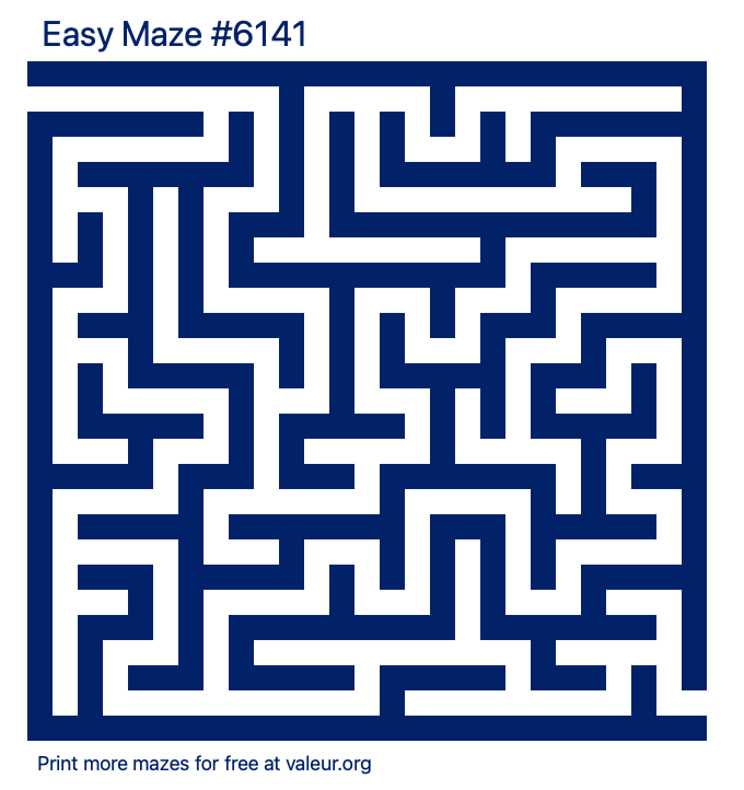 Free Printable Easy Maze number 6141