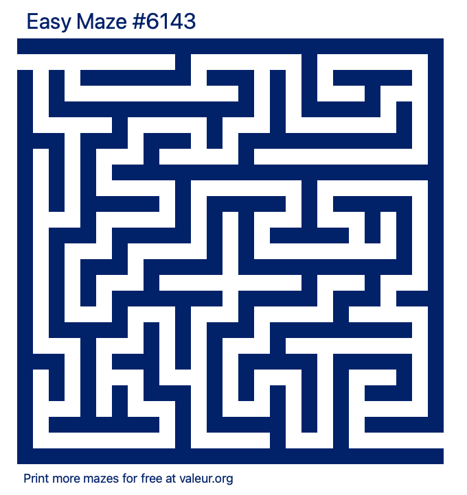 Free Printable Easy Maze number 6143