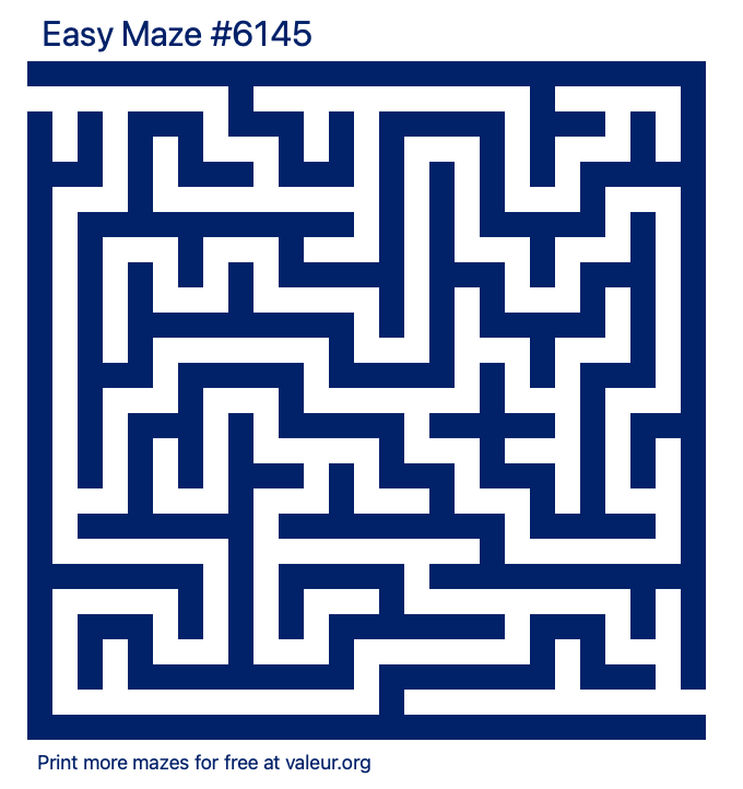 Free Printable Easy Maze number 6145