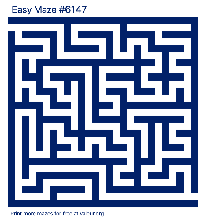 Free Printable Easy Maze number 6147