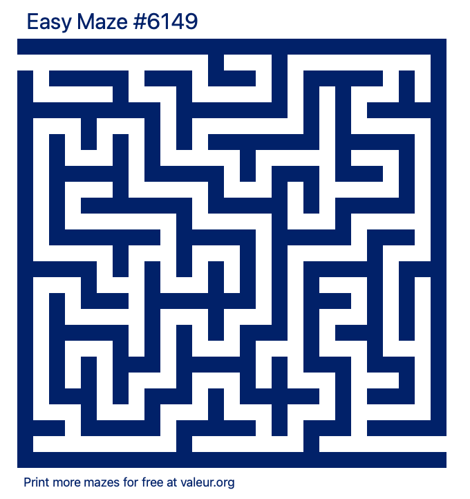 Free Printable Easy Maze number 6149