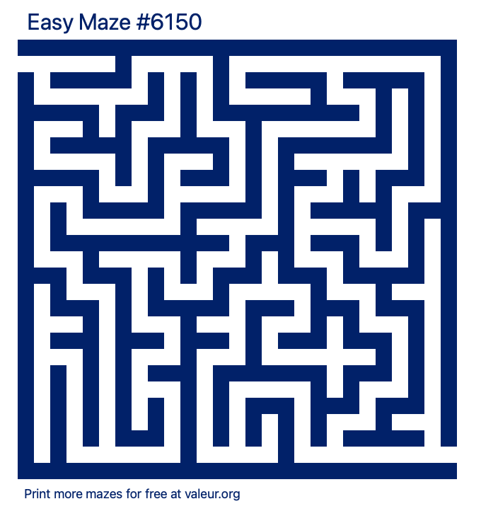 Free Printable Easy Maze number 6150