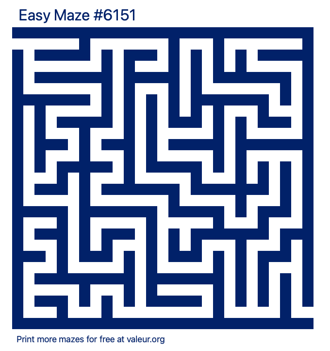 Free Printable Easy Maze number 6151