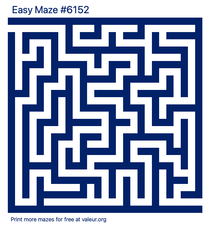 Free Printable Easy Maze number 6152