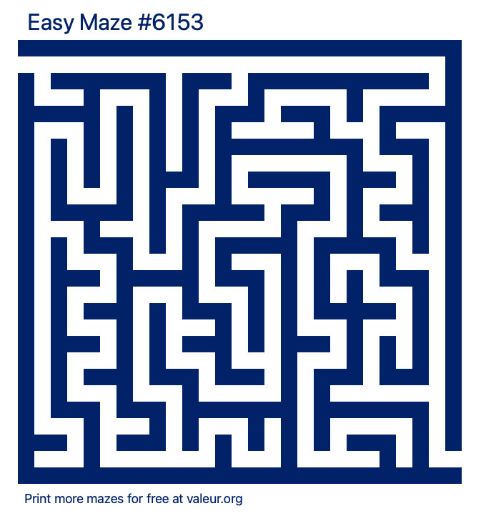 Free Printable Easy Maze number 6153