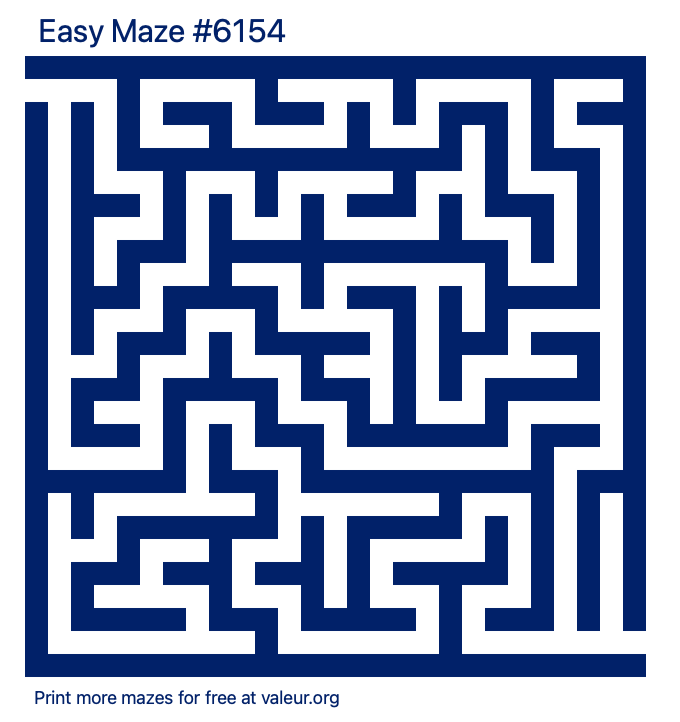 Free Printable Easy Maze number 6154