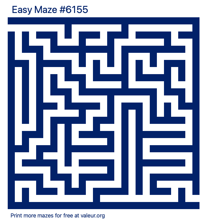 Free Printable Easy Maze number 6155