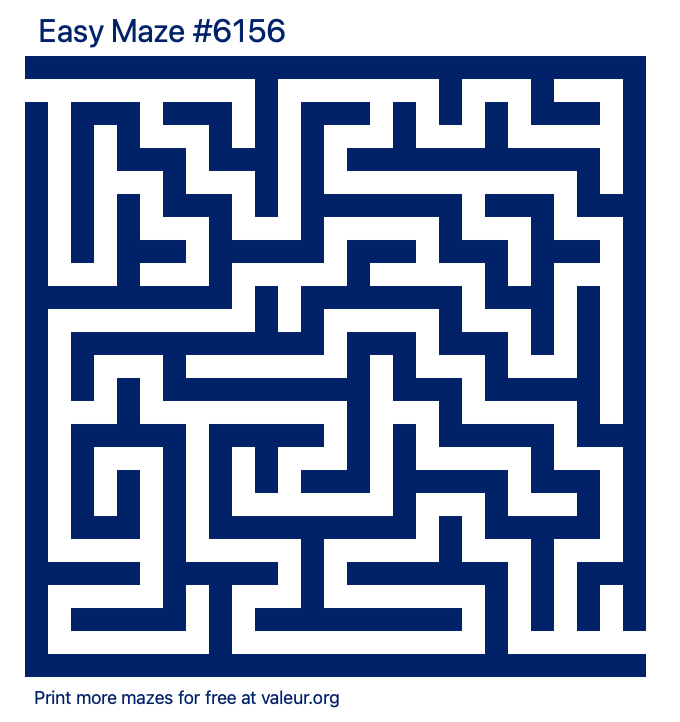 Free Printable Easy Maze number 6156