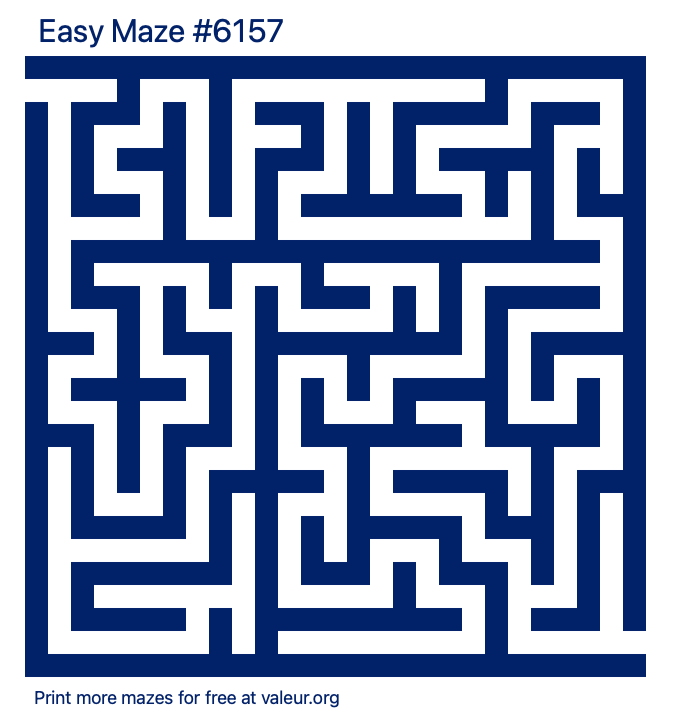 Free Printable Easy Maze number 6157