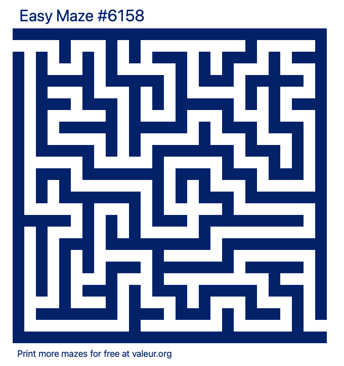 Free Printable Easy Maze number 6158