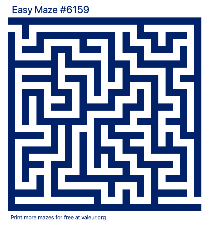 Free Printable Easy Maze number 6159