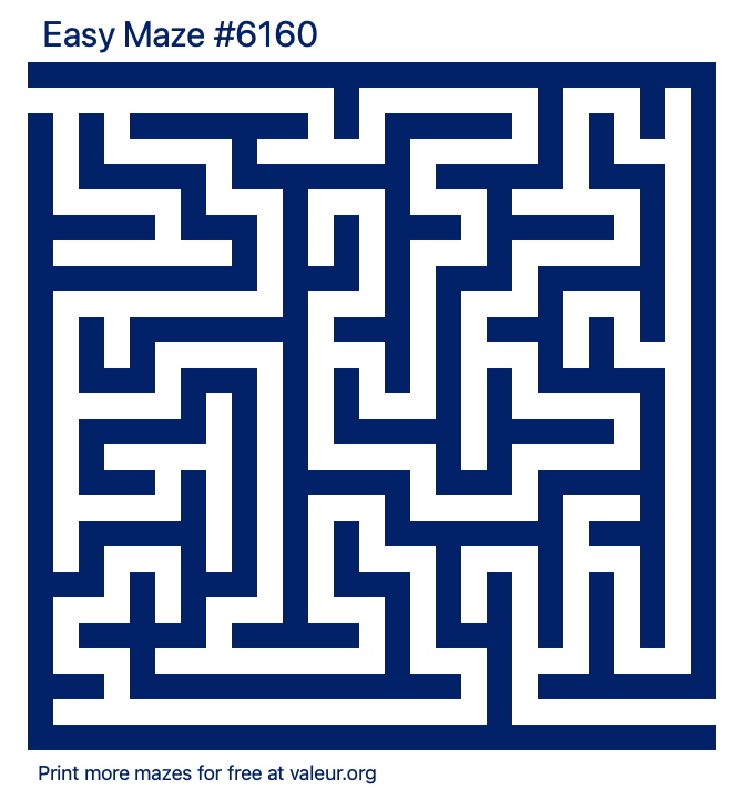 Free Printable Easy Maze number 6160