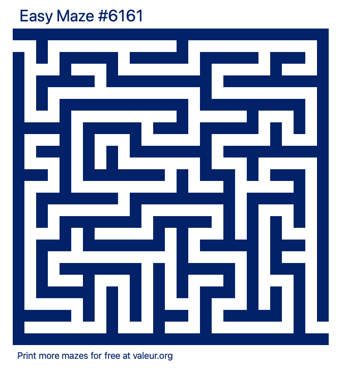 Free Printable Easy Maze number 6161