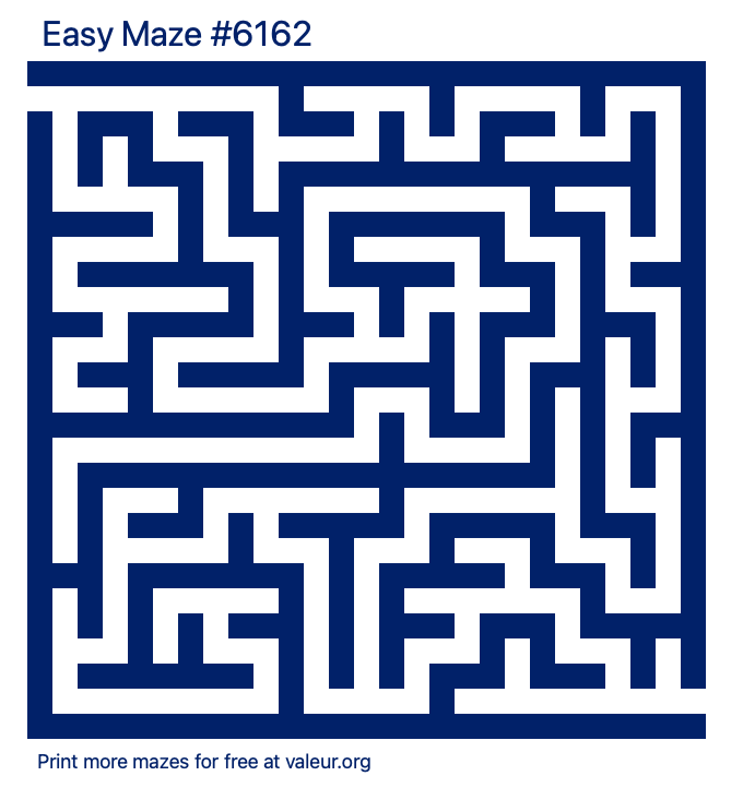 Free Printable Easy Maze number 6162