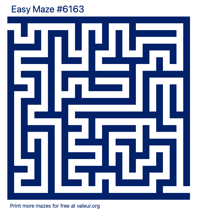 Free Printable Easy Maze number 6163