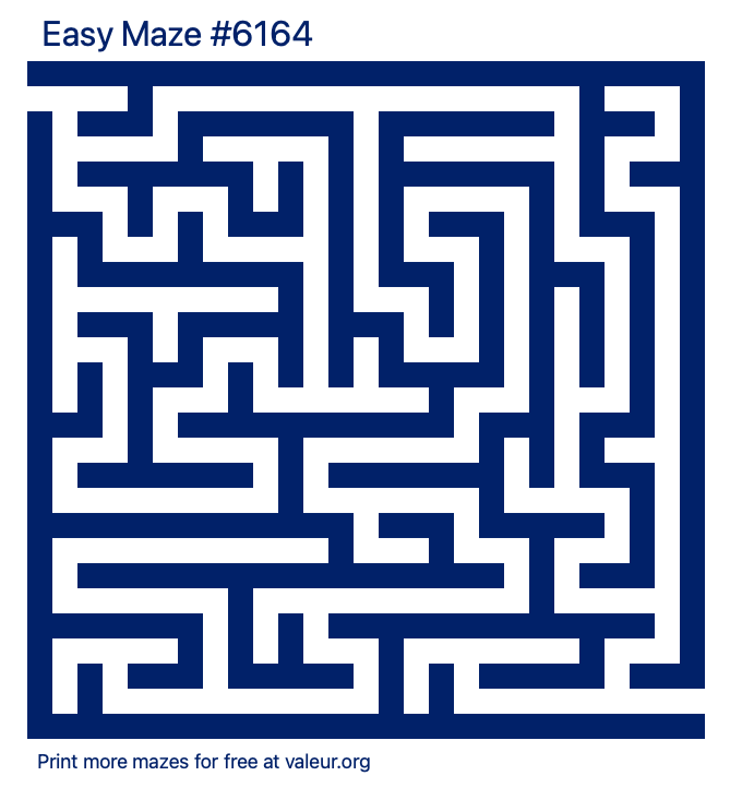 Free Printable Easy Maze number 6164