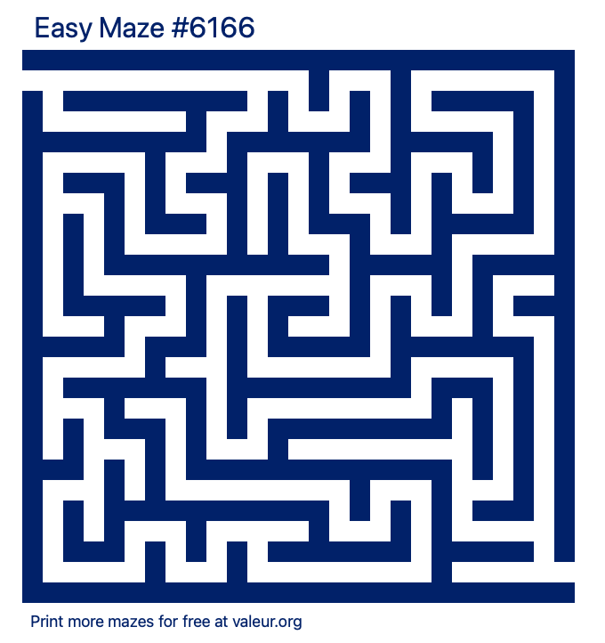 Free Printable Easy Maze number 6166