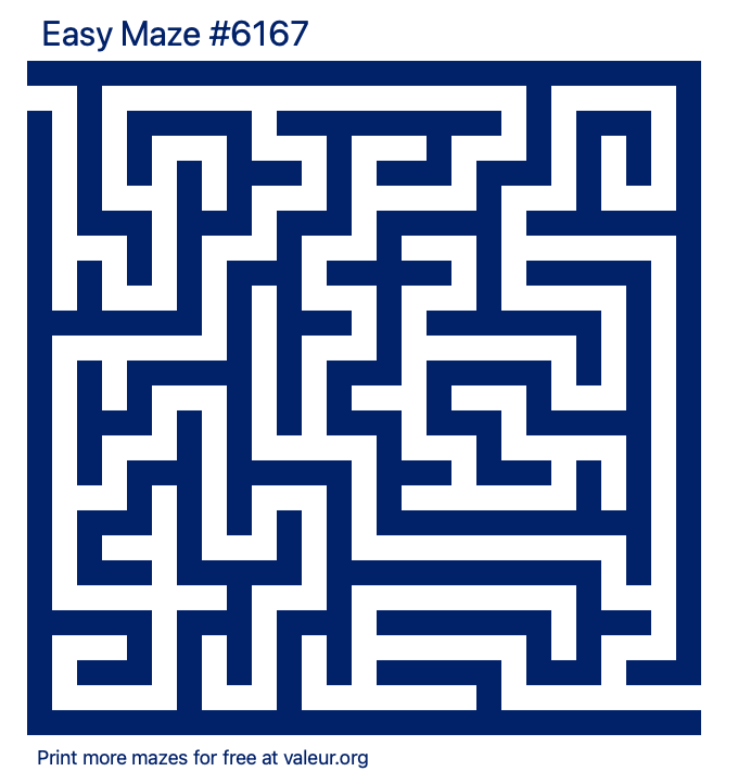 Free Printable Easy Maze number 6167