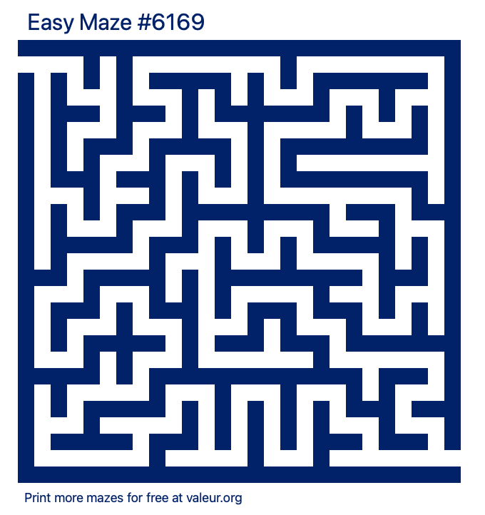 Free Printable Easy Maze number 6169