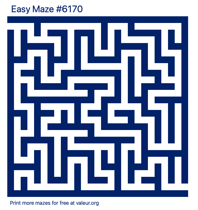 Free Printable Easy Maze number 6170