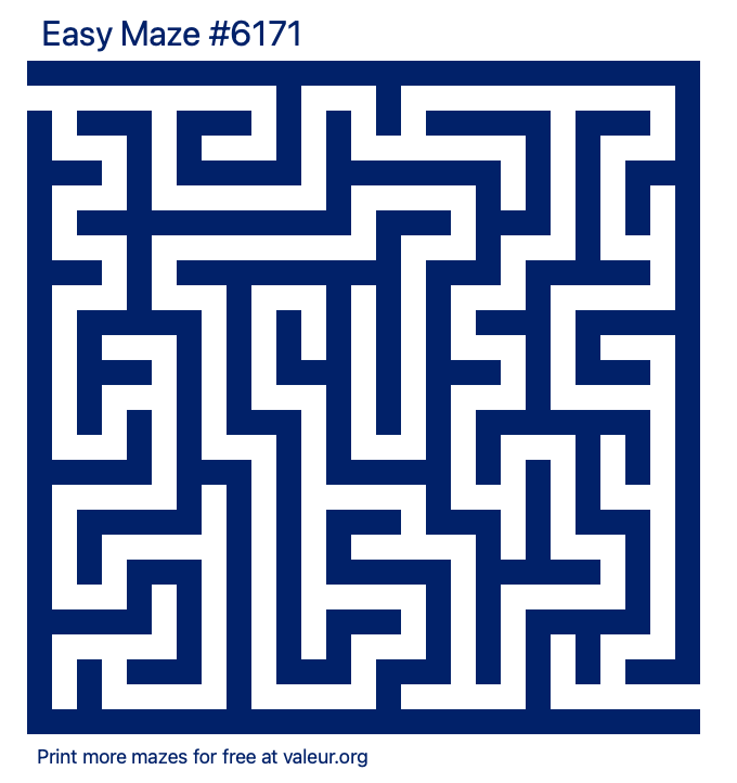 Free Printable Easy Maze number 6171