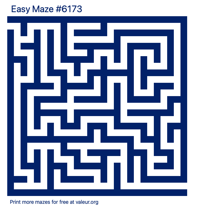 Free Printable Easy Maze number 6173