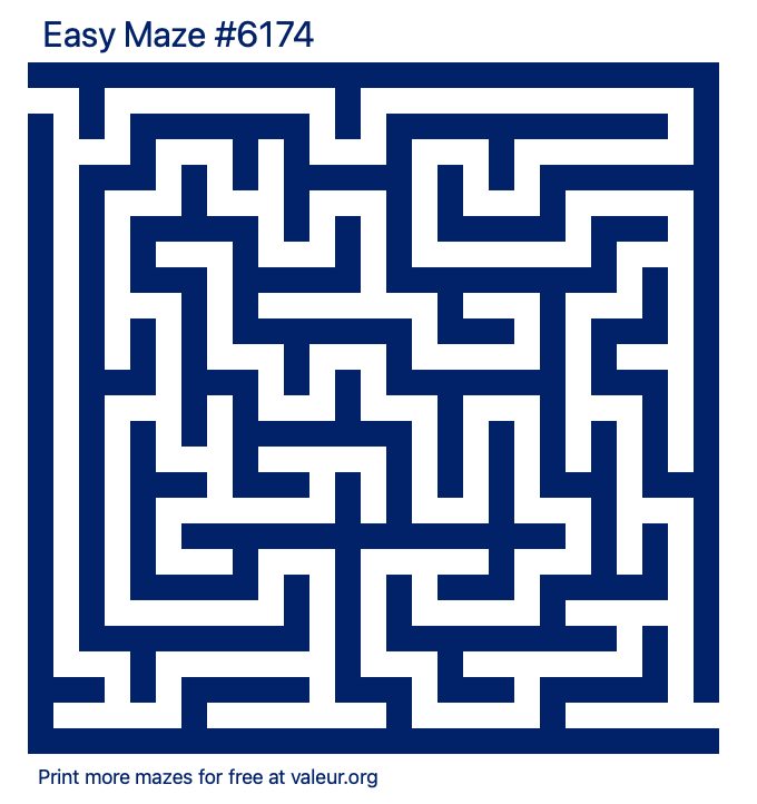 Free Printable Easy Maze number 6174