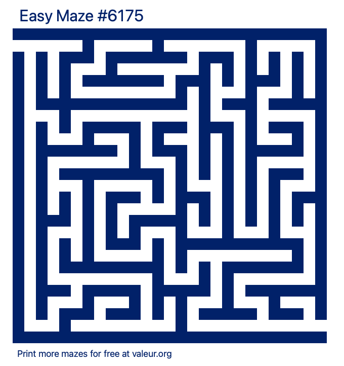 Free Printable Easy Maze number 6175