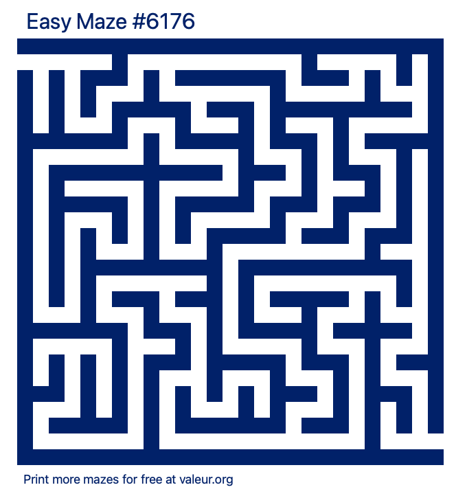 Free Printable Easy Maze number 6176