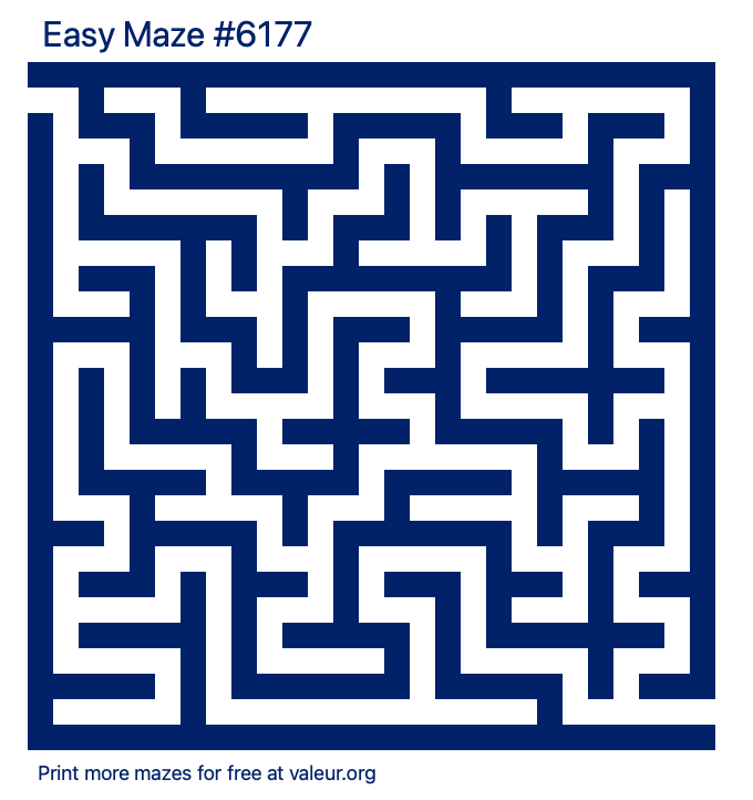 Free Printable Easy Maze number 6177