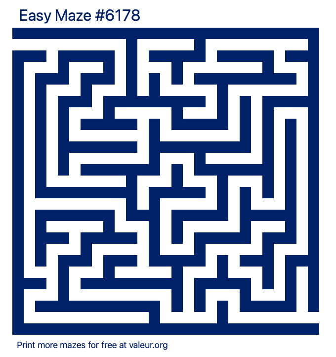 Free Printable Easy Maze number 6178