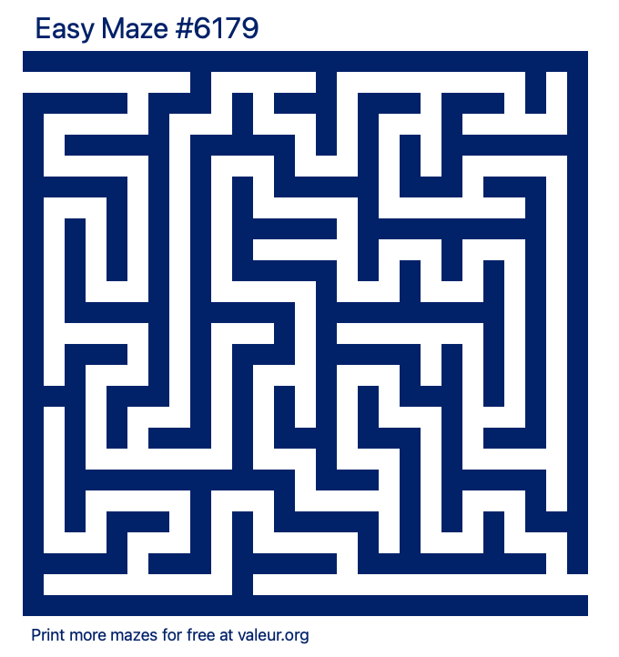 Free Printable Easy Maze number 6179