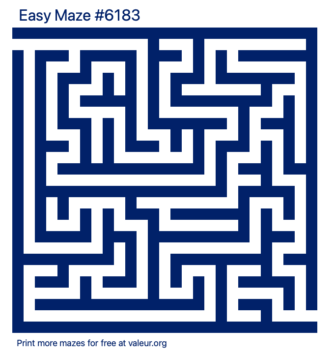 Free Printable Easy Maze number 6183