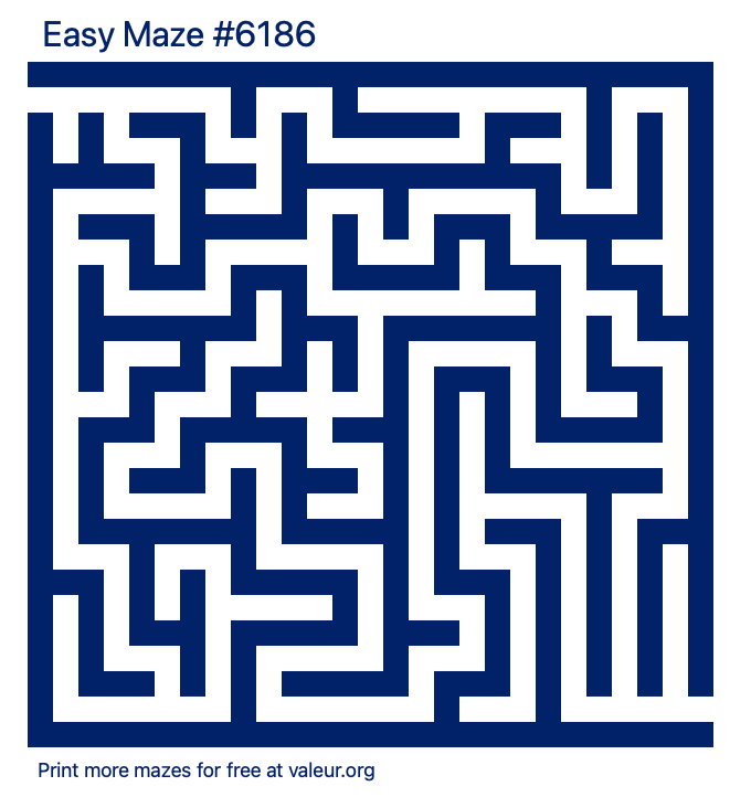 Free Printable Easy Maze number 6186