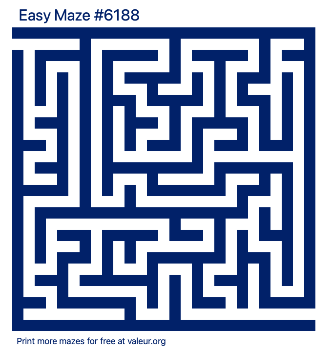 Free Printable Easy Maze number 6188